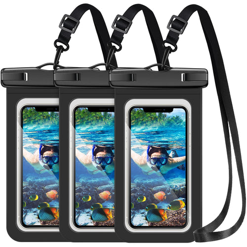 Waterproof Phone Pouch 2 Pack Floatable Waterproof Phone Case for iPhone 14/15 Pro max Samsung S22 Google Pixel 6 Pro Motorola Edge LG V60 Up to 7" Adjustable Neck Lanyard